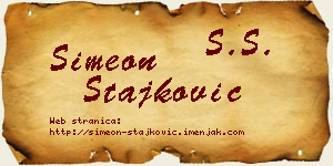 Simeon Stajković vizit kartica